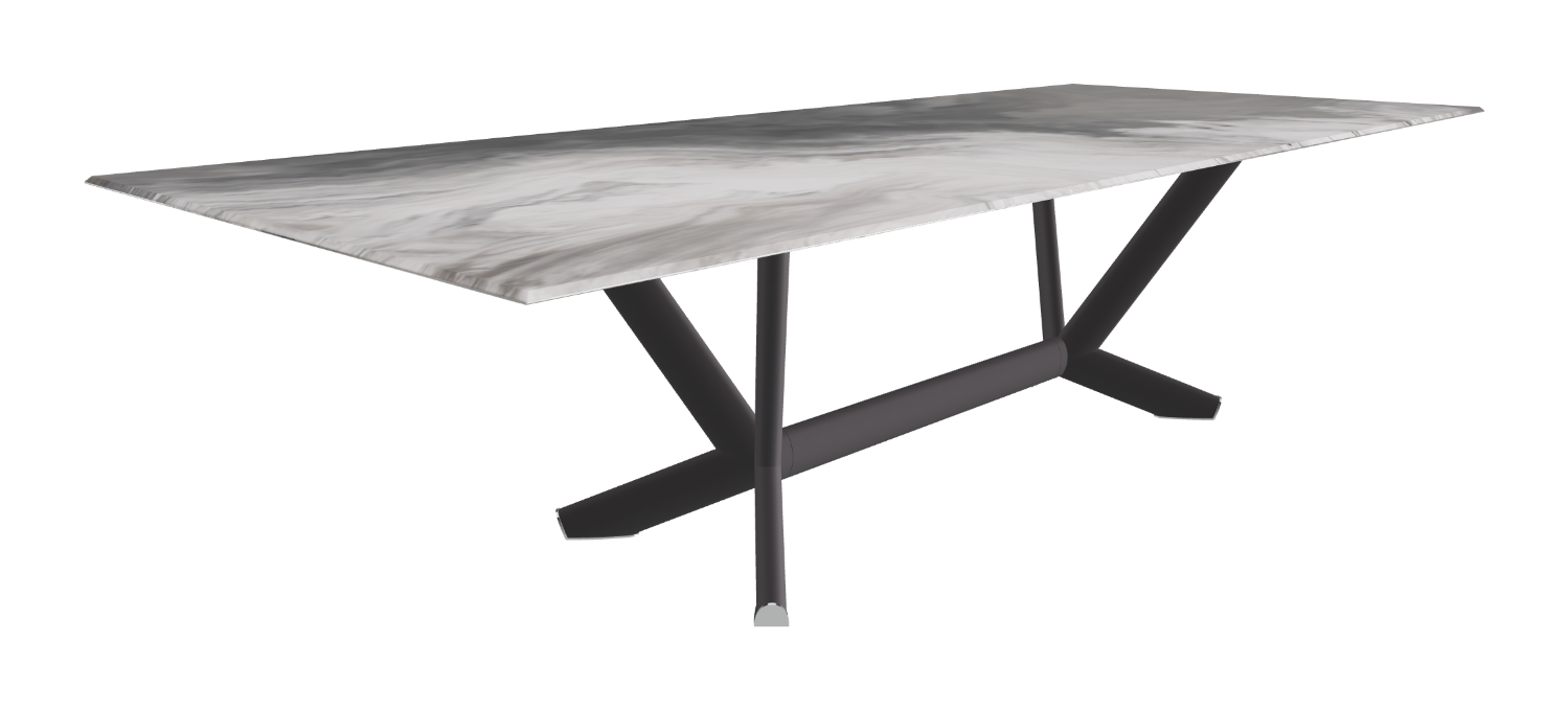Cattelan Italia Planer Crystalart Rectangular & Barrel-Shaped Dining Table