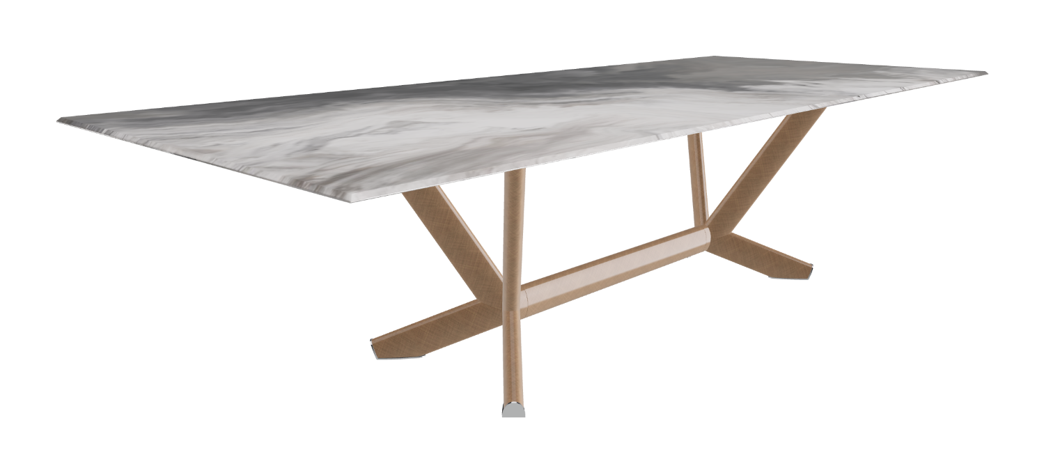Cattelan Italia Planer Crystalart Rectangular & Barrel-Shaped Dining Table