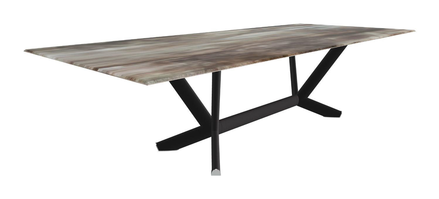 Cattelan Italia Planer Crystalart Rectangular & Barrel-Shaped Dining Table