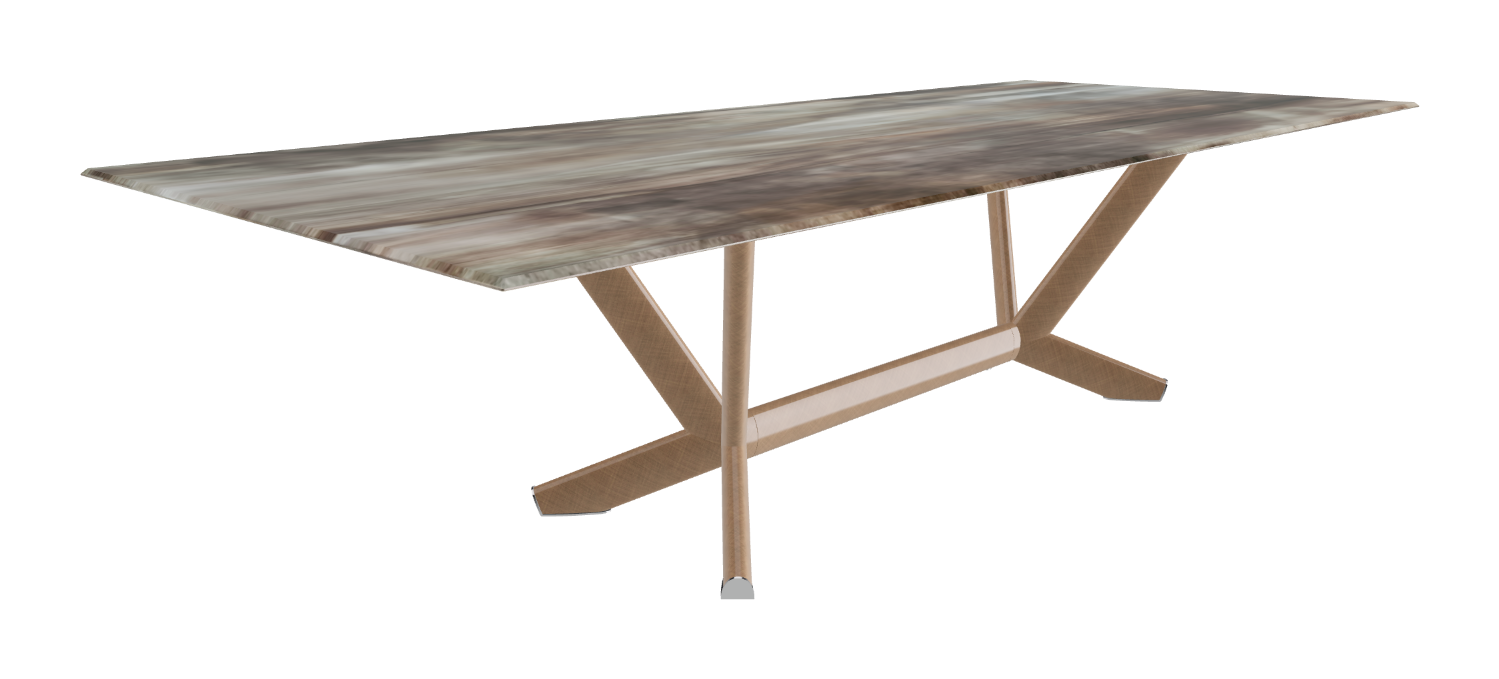 Cattelan Italia Planer Crystalart Rectangular & Barrel-Shaped Dining Table