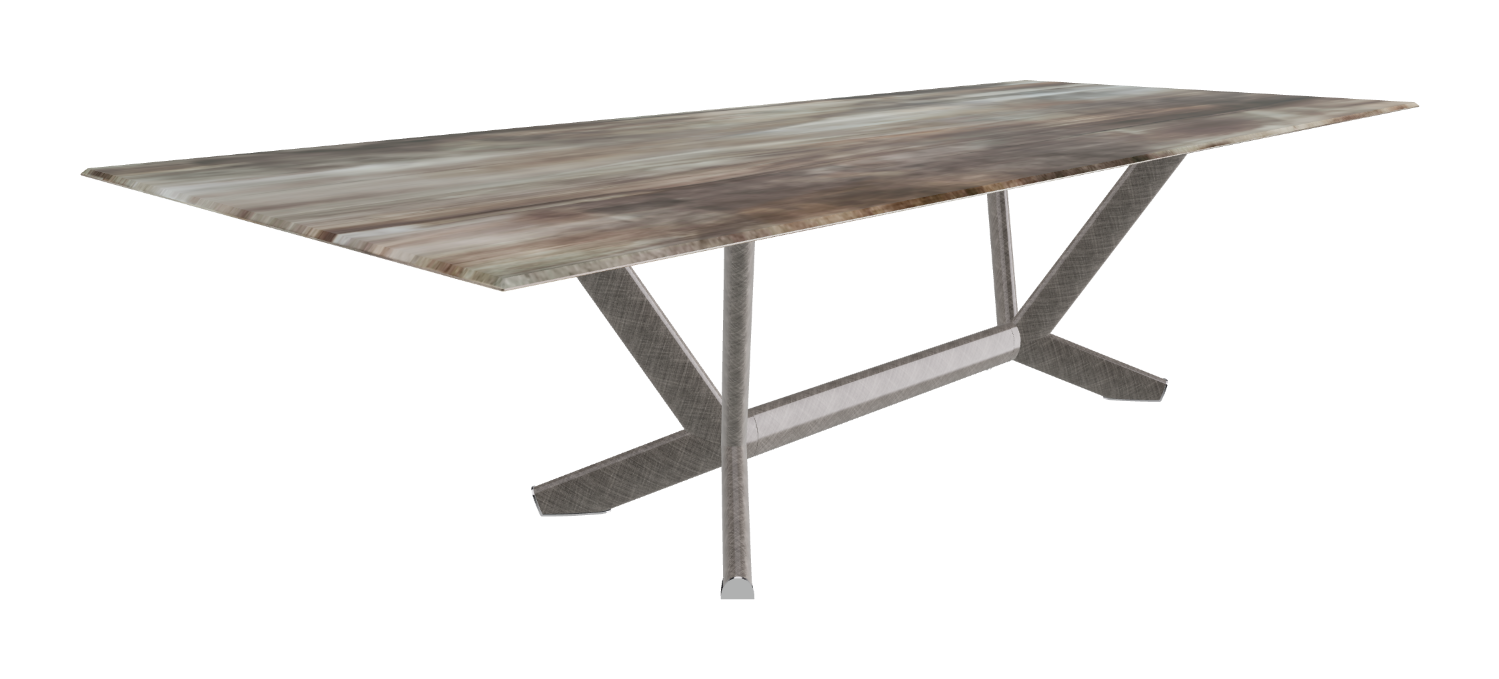 Cattelan Italia Planer Crystalart Rectangular & Barrel-Shaped Dining Table
