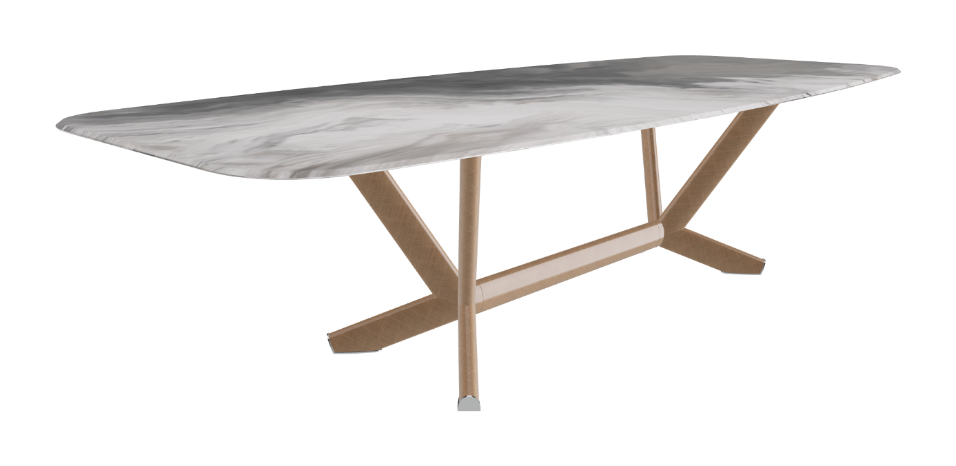 Cattelan Italia Planer Crystalart Rectangular & Barrel-Shaped Dining Table