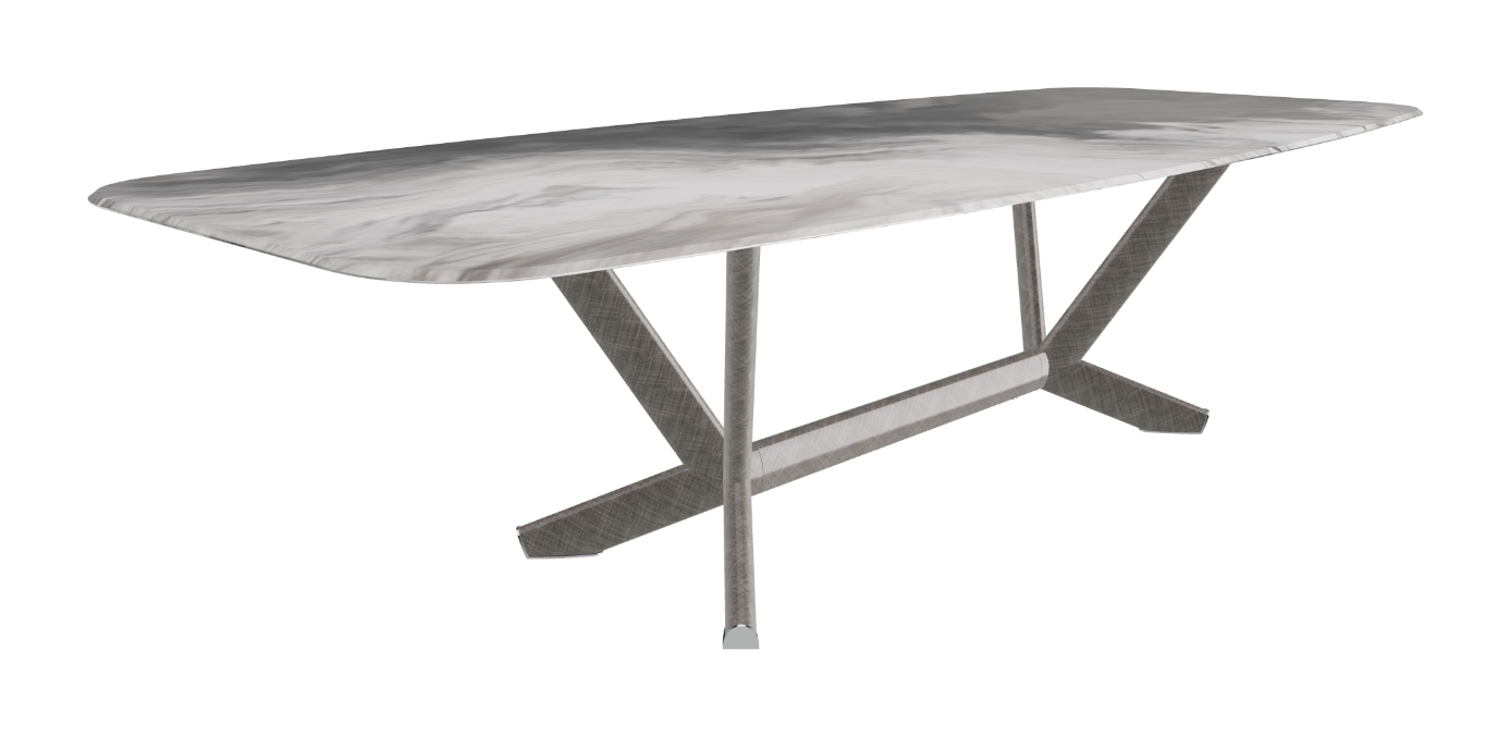 Cattelan Italia Planer Crystalart Rectangular & Barrel-Shaped Dining Table