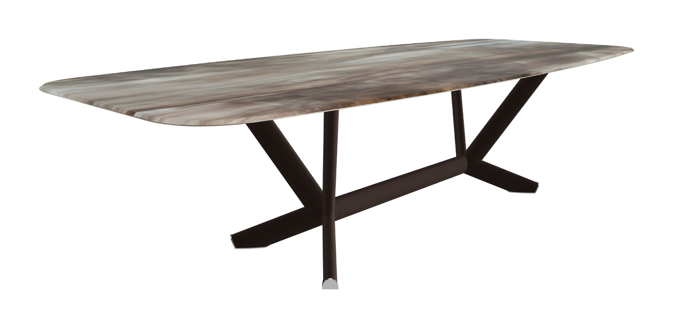 Cattelan Italia Planer Crystalart Rectangular & Barrel-Shaped Dining Table