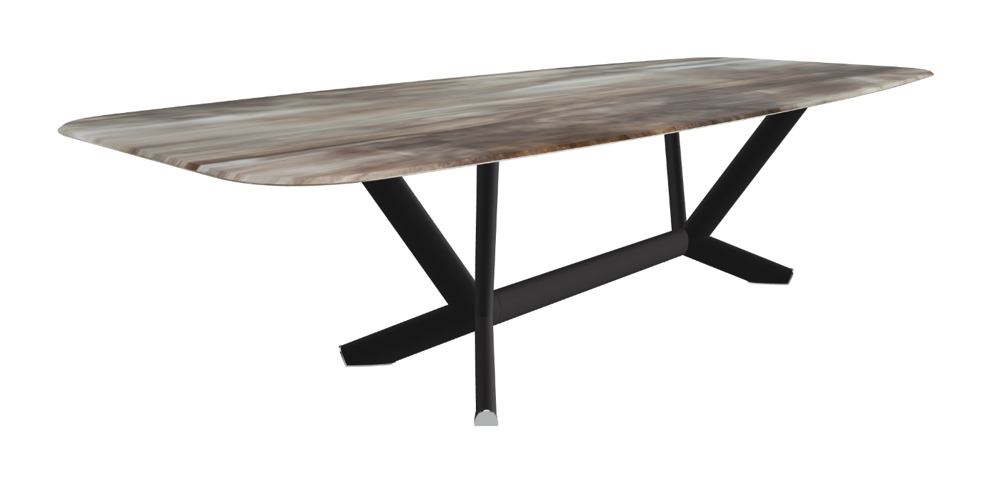 Cattelan Italia Planer Crystalart Rectangular & Barrel-Shaped Dining Table