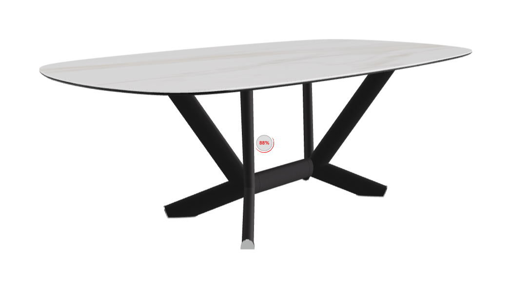Cattelan Italia Planer Keramik Rectangular & Biscuit Shaped Dining Table 220 & 300