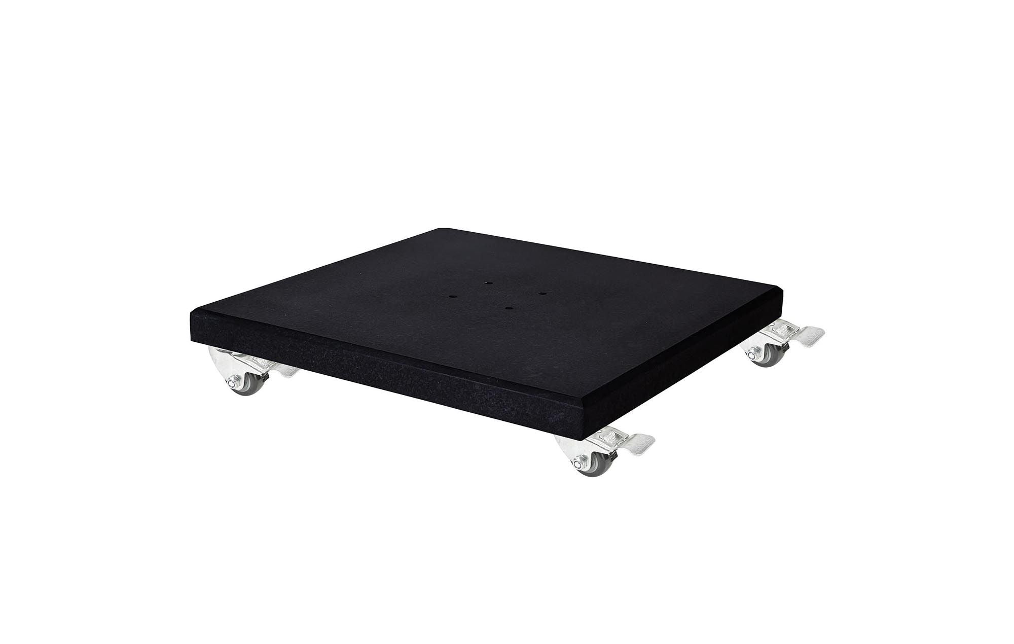 4 Seasons Outdoor Siesta Parasol ø350 cm Taupe & Charcoal with 125 kg Granite base and wheels