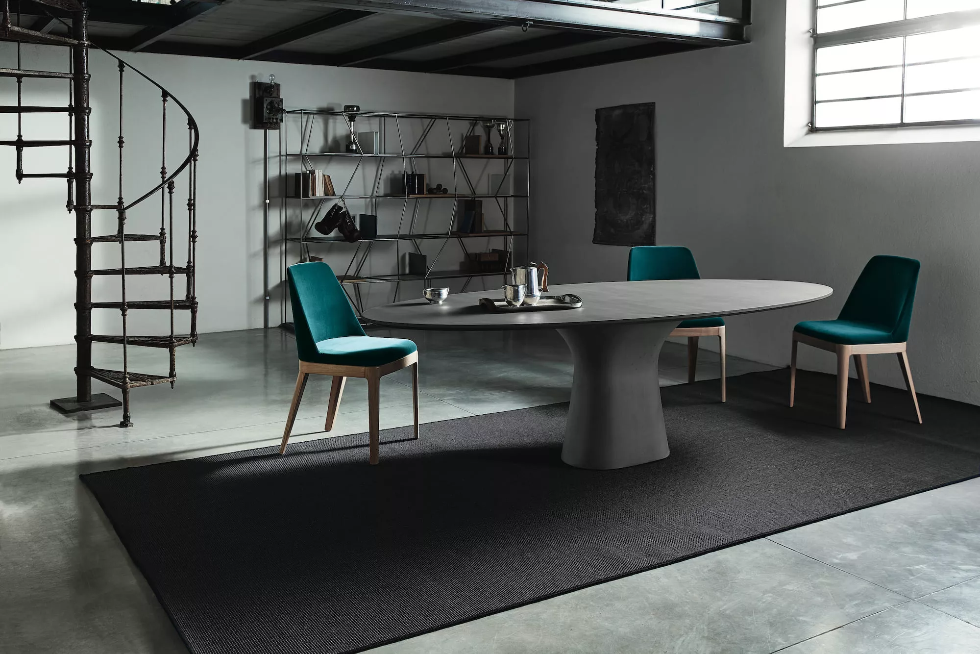 Bontempi Podium Ellipitical Fixed Dining Table | 52.16,52.17