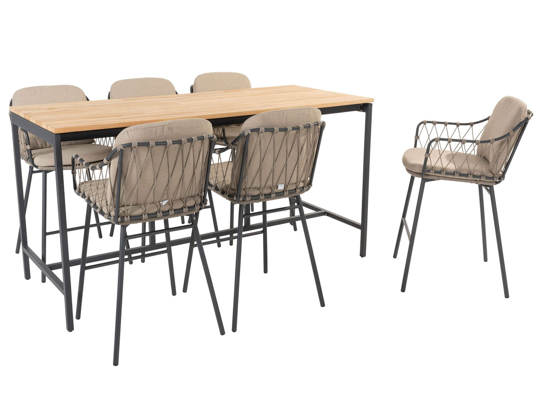 4 Seasons Outdoor Taverne And Prego 6 Seat Bar Set