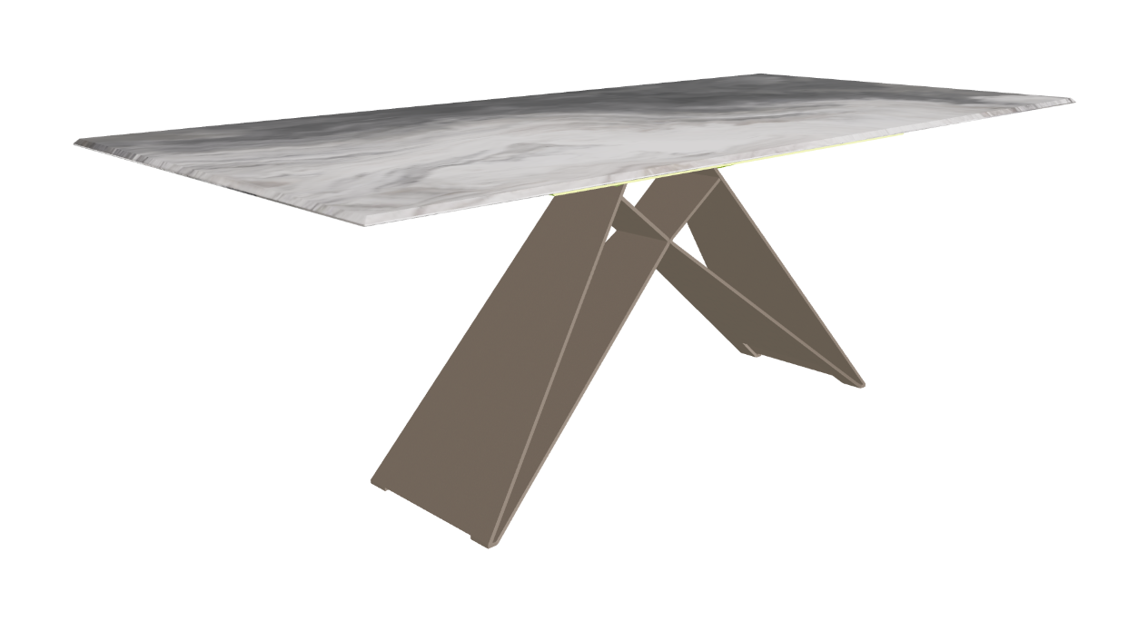 Cattelan Italia Premier Crystalart Rectangular & Barrel-Shaped Dining Table