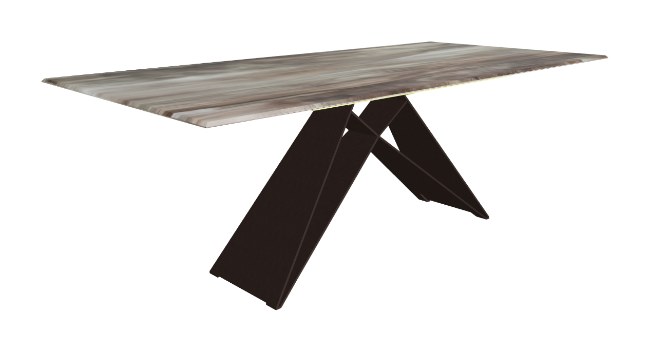 Cattelan Italia Premier Crystalart Rectangular & Barrel-Shaped Dining Table