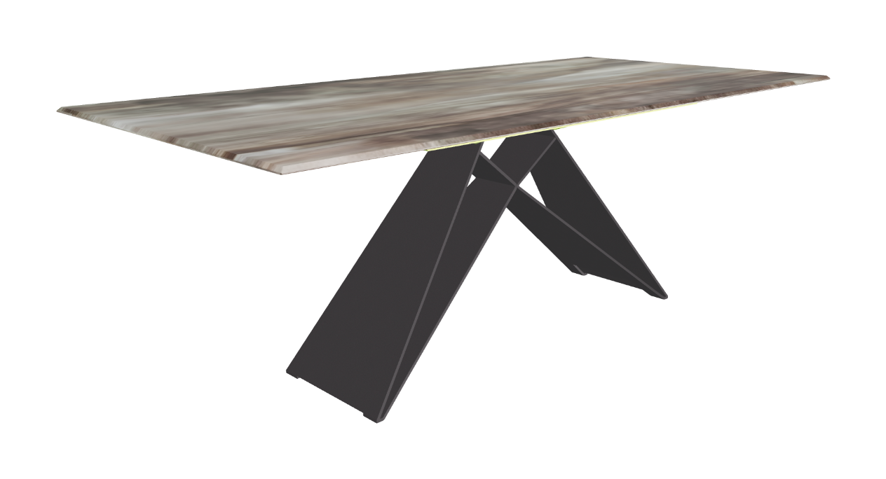 Cattelan Italia Premier Crystalart Rectangular & Barrel-Shaped Dining Table