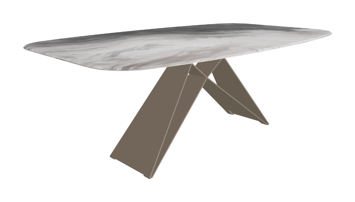 Cattelan Italia Premier Crystalart Rectangular & Barrel-Shaped Dining Table