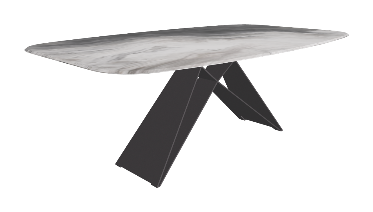 Cattelan Italia Premier Crystalart Rectangular & Barrel-Shaped Dining Table