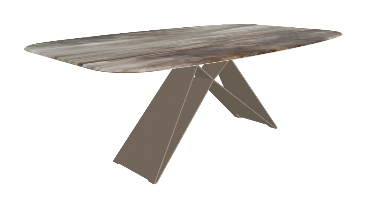 Cattelan Italia Premier Crystalart Rectangular & Barrel-Shaped Dining Table