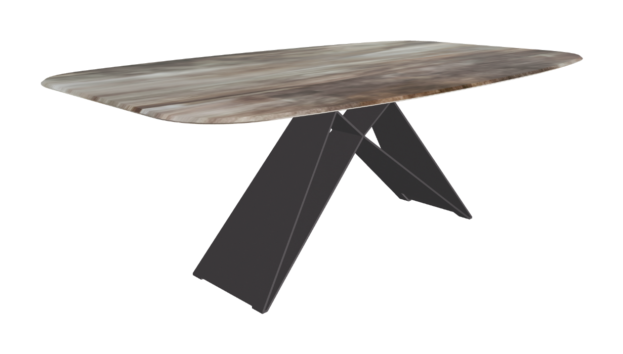 Cattelan Italia Premier Crystalart Rectangular & Barrel-Shaped Dining Table