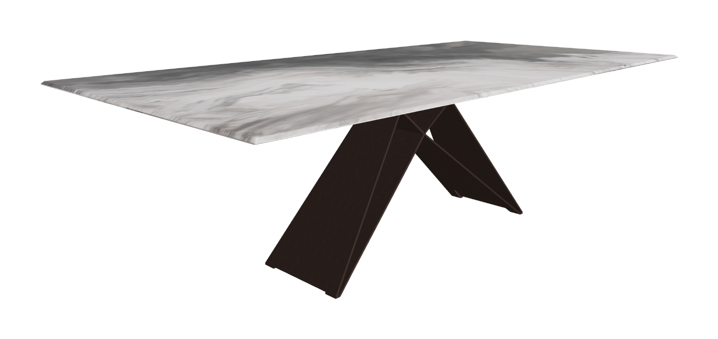 Cattelan Italia Premier Crystalart Rectangular & Barrel-Shaped Dining Table