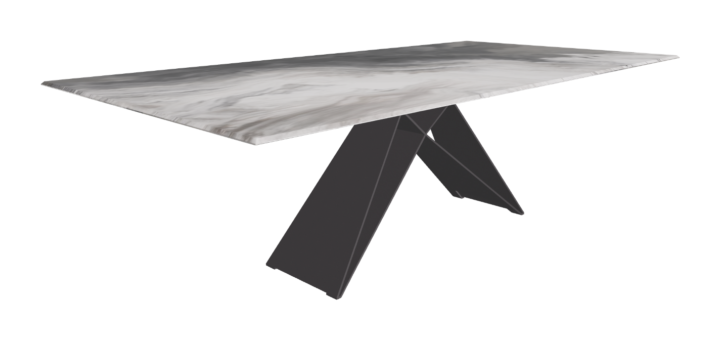 Cattelan Italia Premier Crystalart Rectangular & Barrel-Shaped Dining Table
