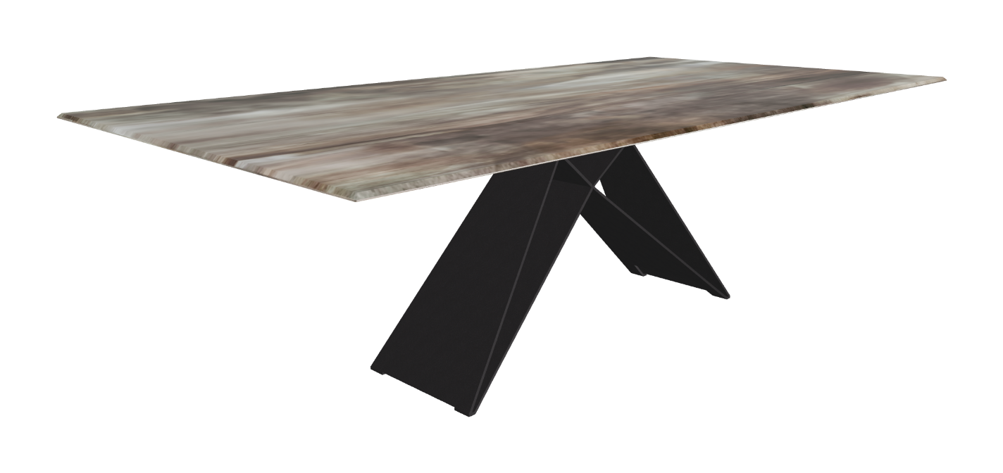 Cattelan Italia Premier Crystalart Rectangular & Barrel-Shaped Dining Table