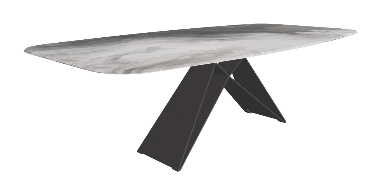 Cattelan Italia Premier Crystalart Rectangular & Barrel-Shaped Dining Table