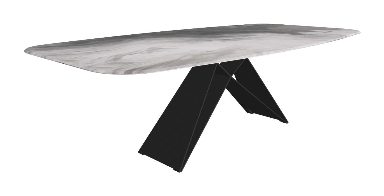 Cattelan Italia Premier Crystalart Rectangular & Barrel-Shaped Dining Table