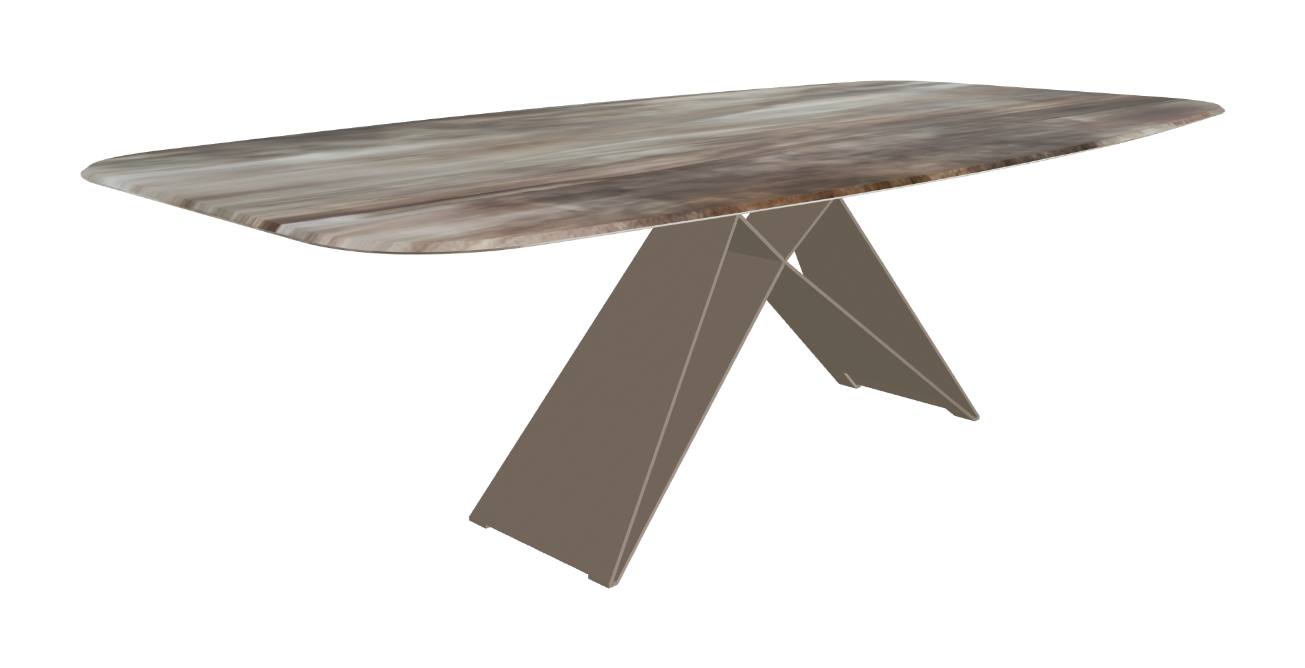 Cattelan Italia Premier Crystalart Rectangular & Barrel-Shaped Dining Table