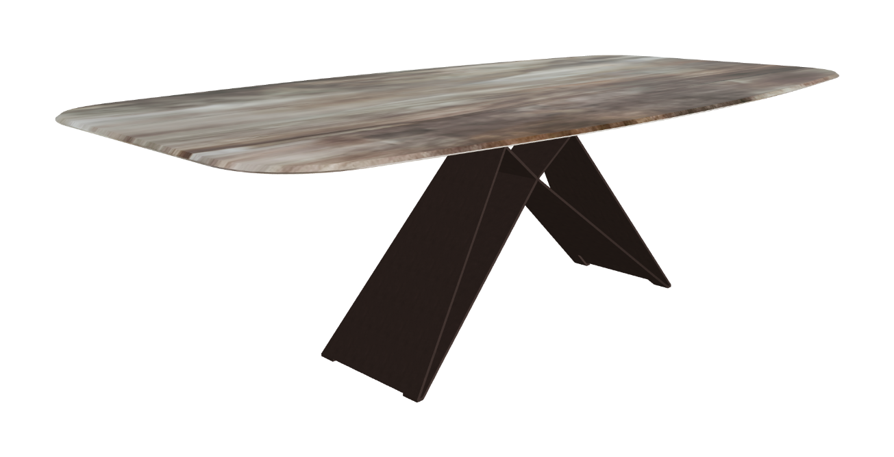 Cattelan Italia Premier Crystalart Rectangular & Barrel-Shaped Dining Table