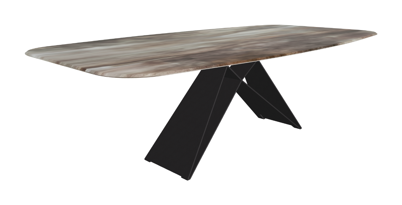 Cattelan Italia Premier Crystalart Rectangular & Barrel-Shaped Dining Table
