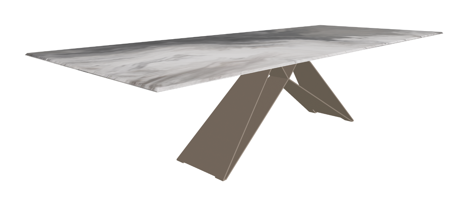 Cattelan Italia Premier Crystalart Rectangular & Barrel-Shaped Dining Table
