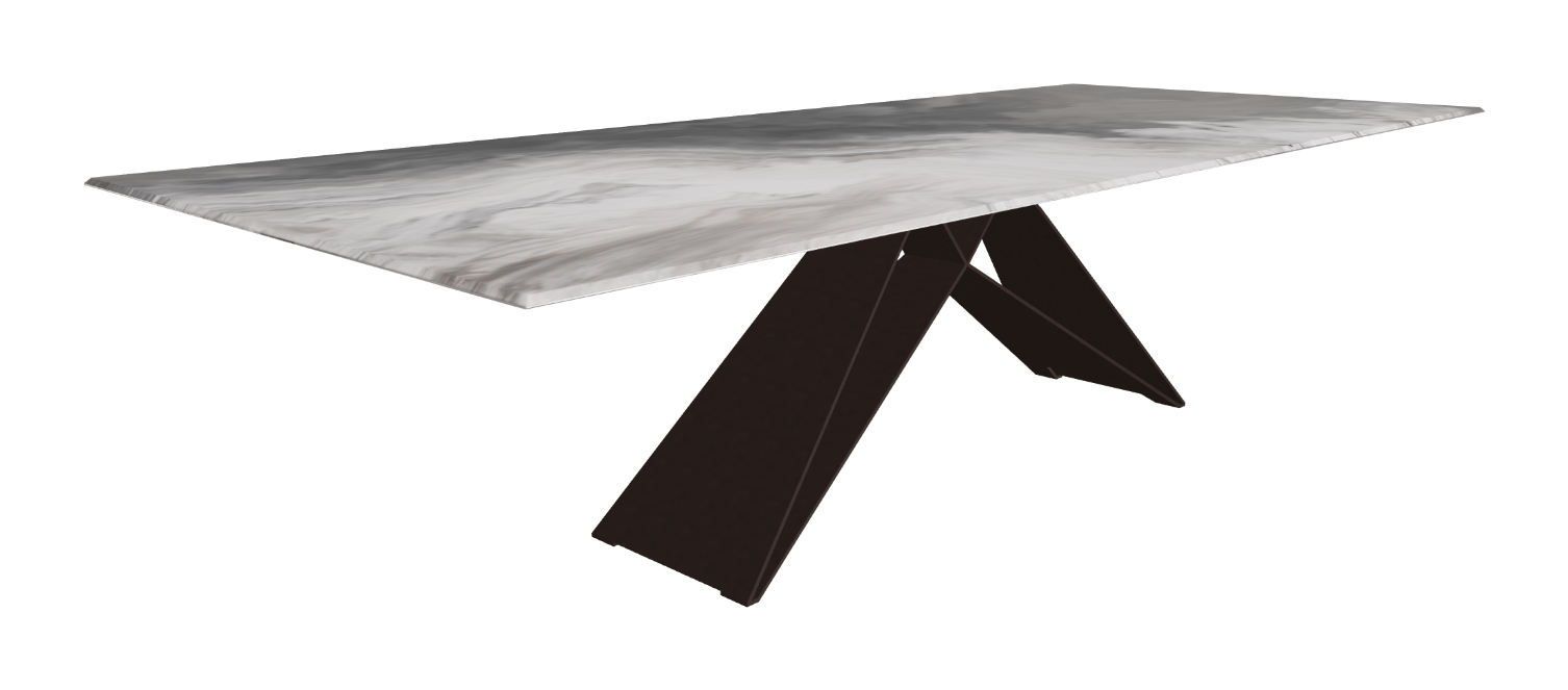 Cattelan Italia Premier Crystalart Rectangular & Barrel-Shaped Dining Table