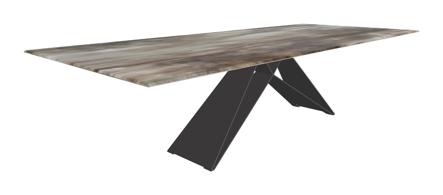Cattelan Italia Premier Crystalart Rectangular & Barrel-Shaped Dining Table