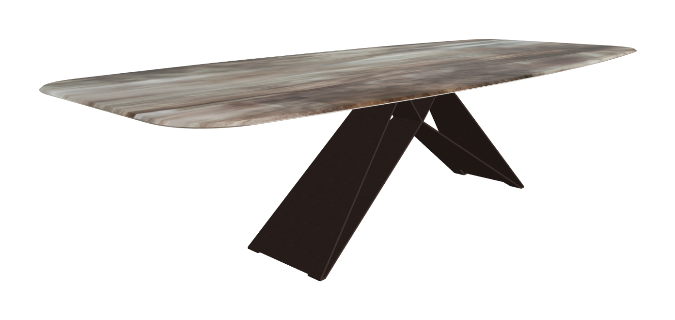 Cattelan Italia Premier Crystalart Rectangular & Barrel-Shaped Dining Table