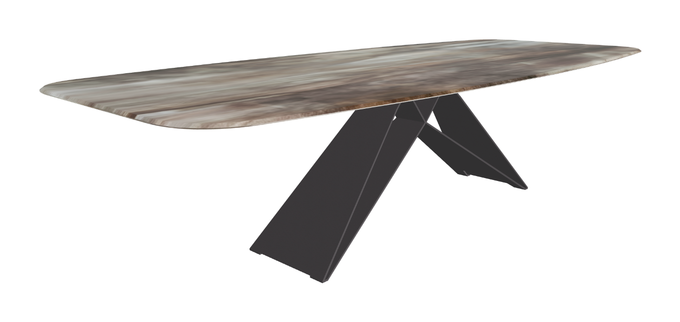 Cattelan Italia Premier Crystalart Rectangular & Barrel-Shaped Dining Table