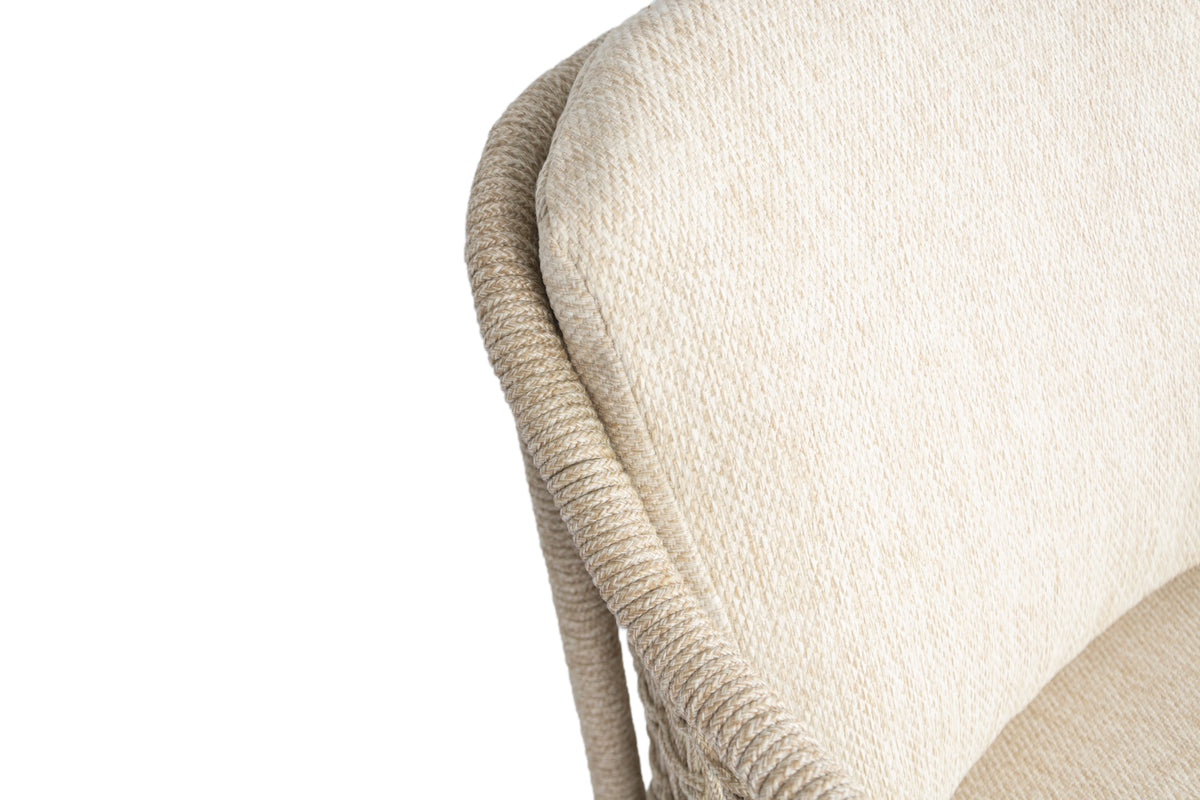 4 Seasons Outdoor Puccini Dining Chair Latte With 2 Cushions (Packed In 2's)
