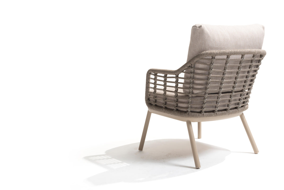 4 Seasons Outdoor Puglia Low Dining Chairs With 160cm Donato Dining Table and Lazy Susan