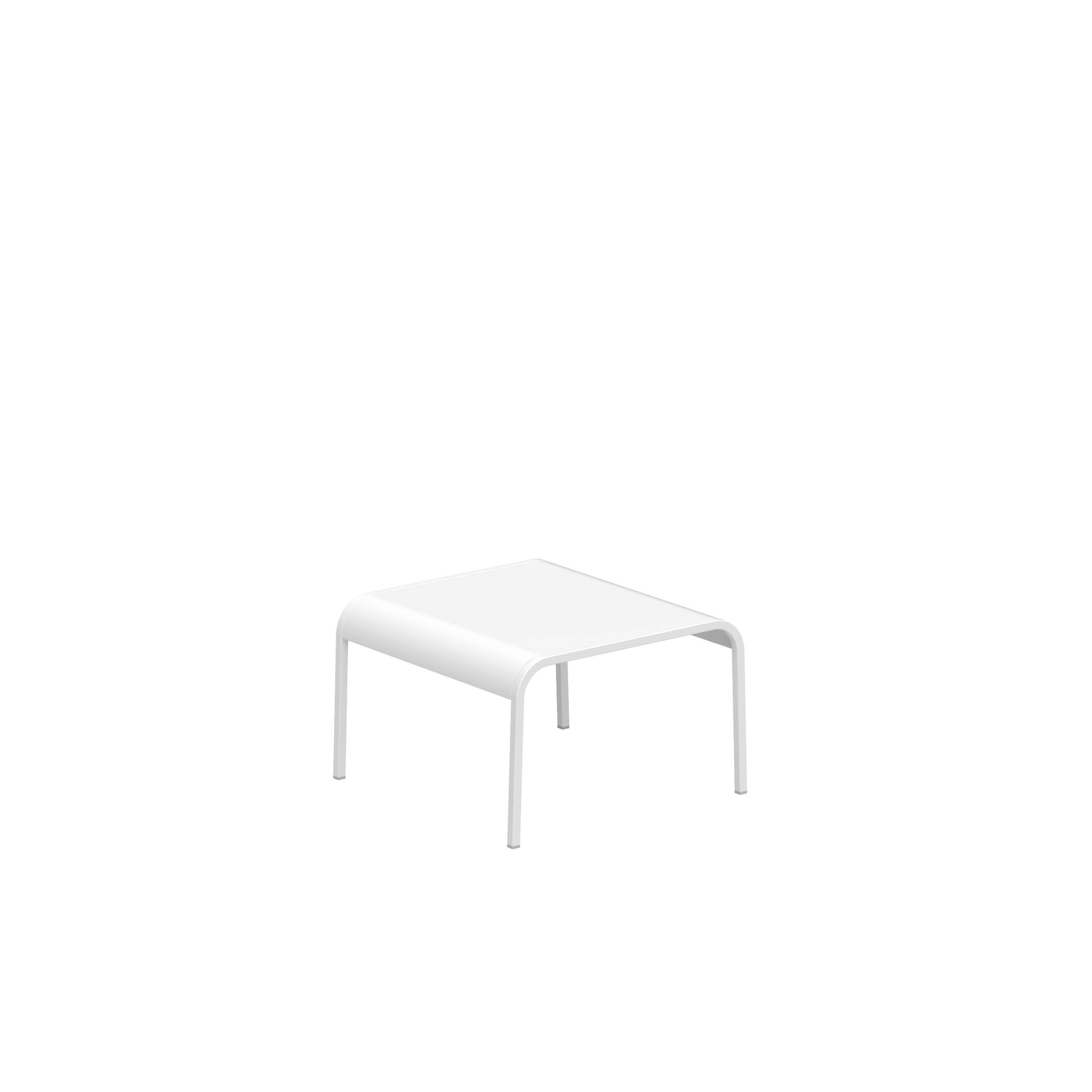 Qt50 Side Table 50x50cm White With Alu Top White