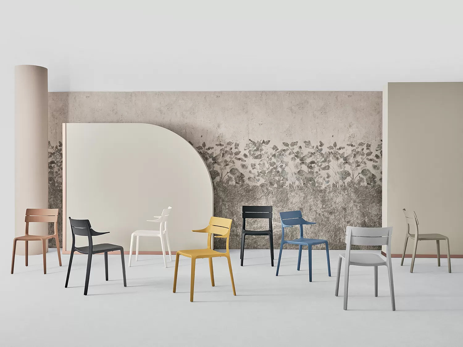 Bontempi Casa Rocket Stacking Chair In Polypropylene