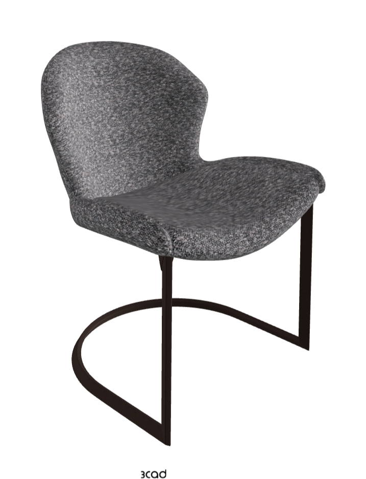 Rachel Cantilever Dining Armchair_Bronze Embossed_Fabric_B244