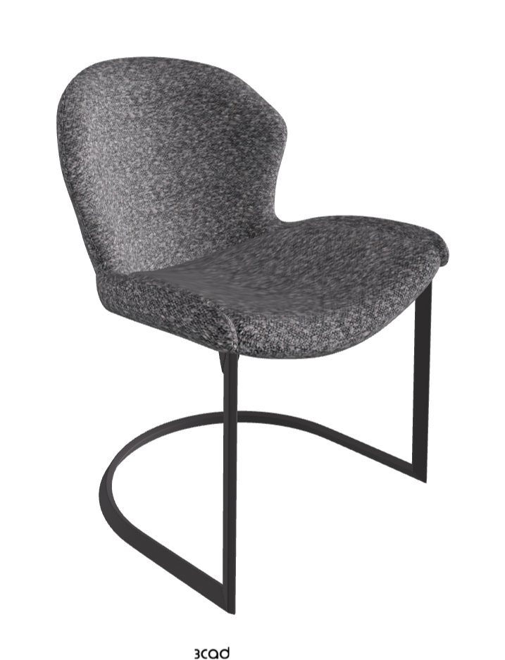 Rachel Cantilever Dining Armchair_Graphite Embossed_Fabric_B244