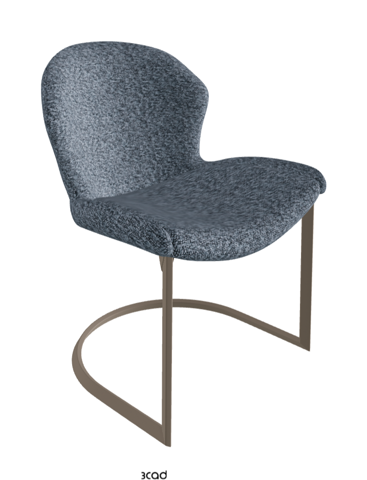 Rachel Cantilever Dining Armchair_Titanium Embossed_Fabric_B245