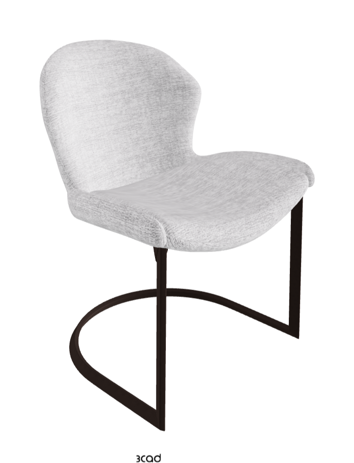 Rachel Cantilever Dining Armchair_Bronze Embossed_Fabric_B810
