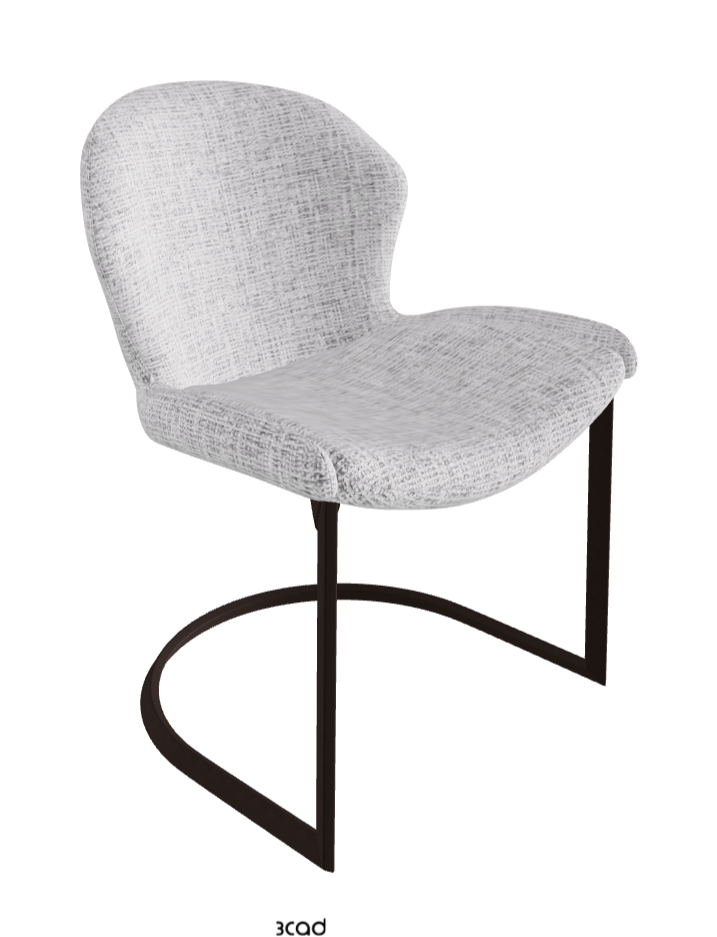 Rachel Cantilever Dining Armchair_Bronze Embossed_Fabric_B811