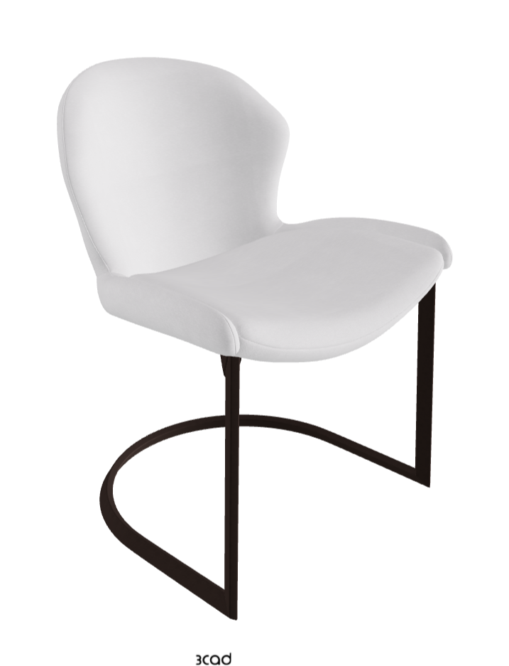 Rachel Cantilever Dining Armchair_Bronze Embossed_Fabric_B921