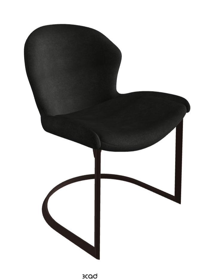 Rachel Cantilever Dining Armchair_Bronze Embossed_Fabric_B932