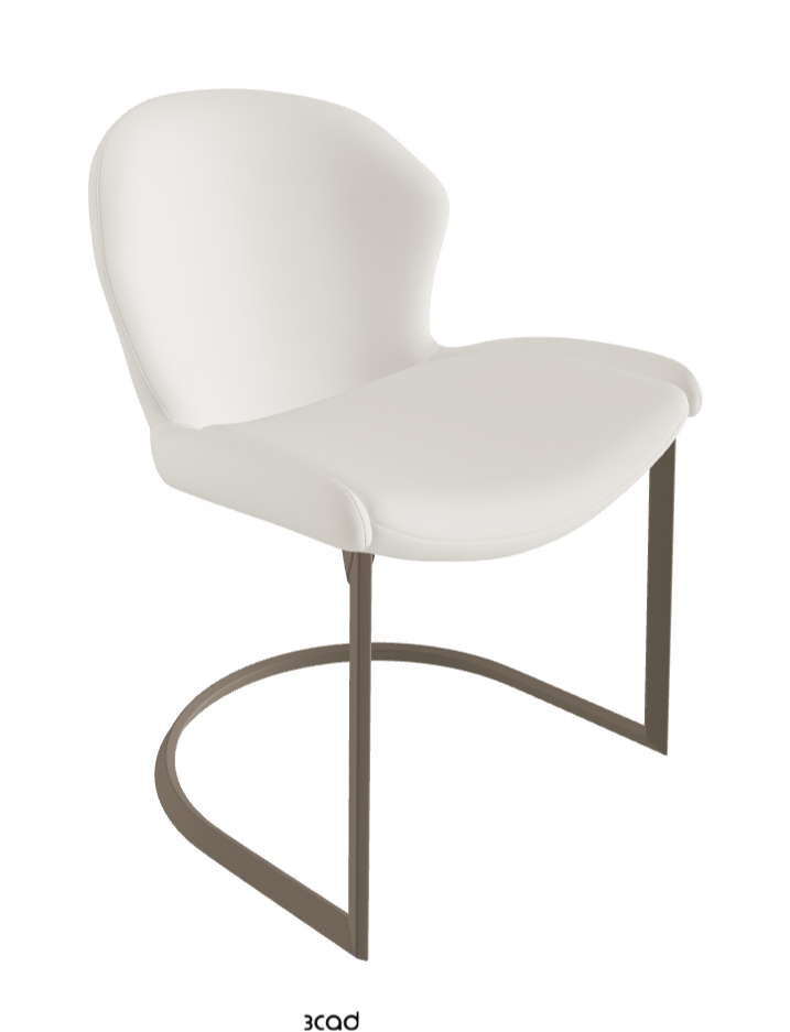 Rachel Cantilever Dining Armchair_Titanium Embossed_Glove Soft Leather_Dover