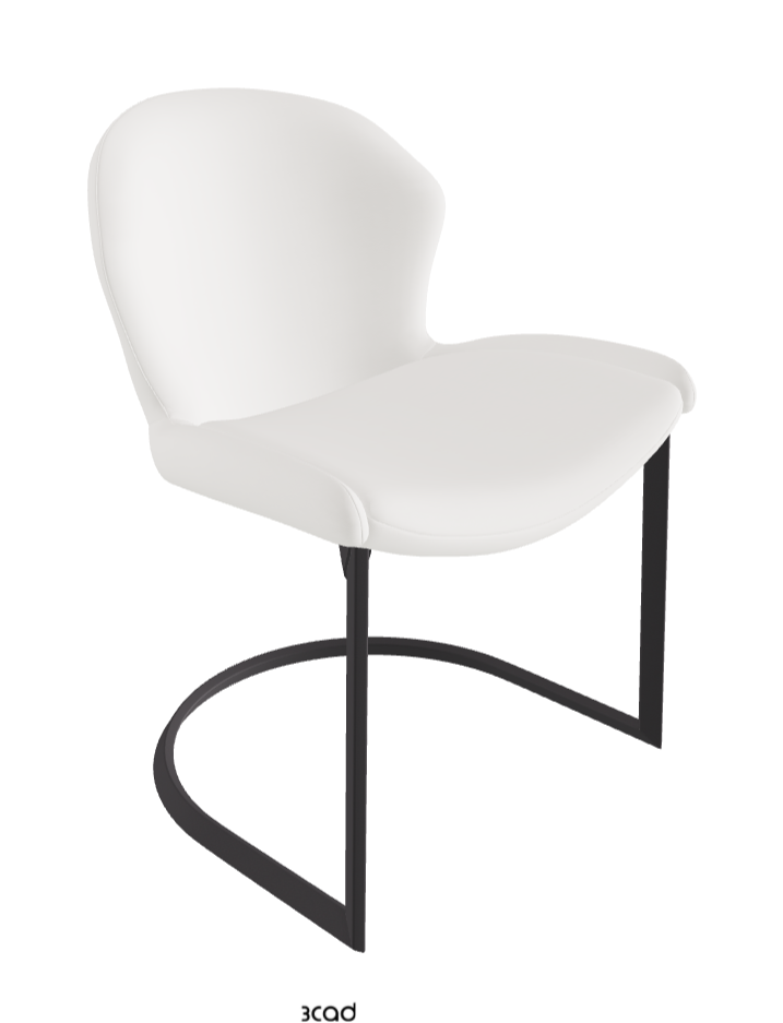 Rachel Cantilever Dining Armchair_Graphite Embossed_Soft Leather_Palladio