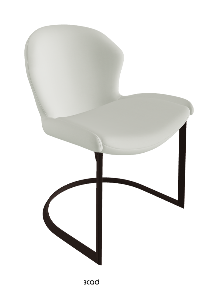 Rachel Cantilever Dining Armchair_Bronze Embossed_Soft Leather_Artico