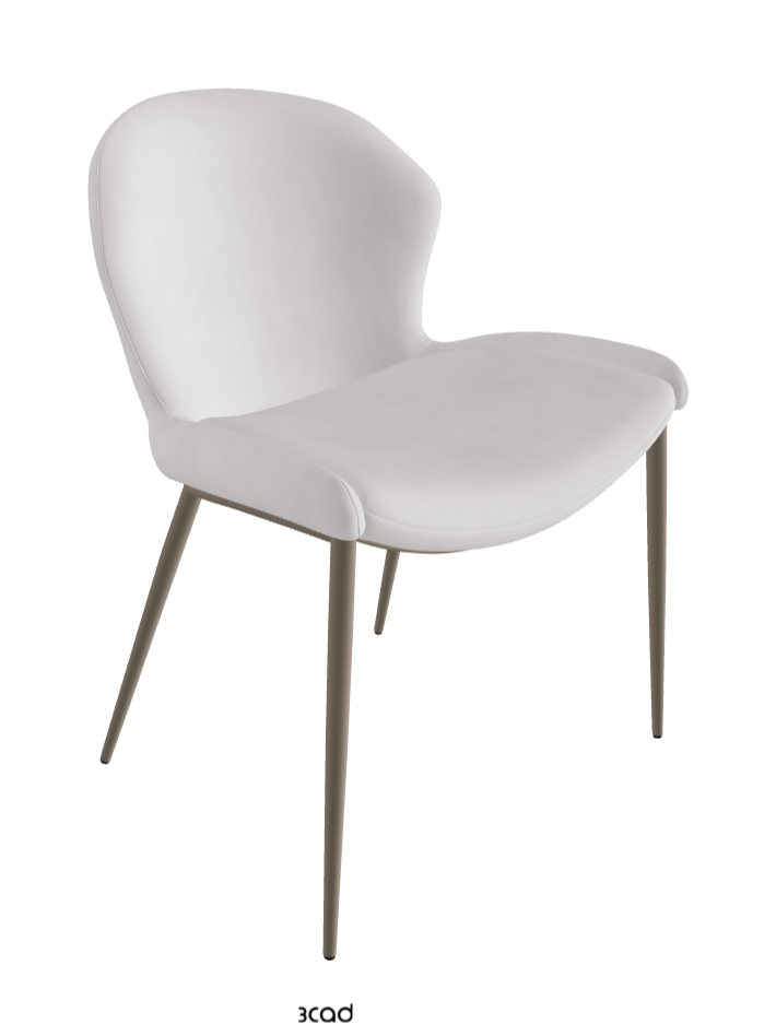 Rachel ML Dining Armchair_Titanium Embossed_Micro Nubuk_White