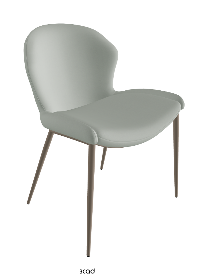 Rachel ML Dining Armchair_Titanium Embossed_Soft Leather_Ice