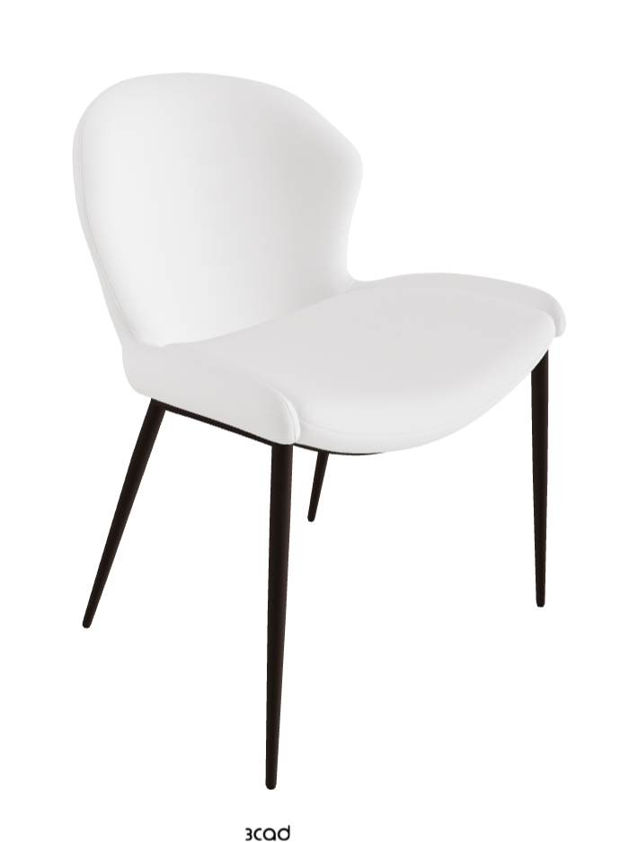 Rachel ML Dining Armchair_Bronze Embossed_Synthetic Leather_Bianco